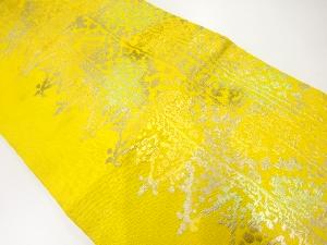 抽象草花模様織出し名古屋帯